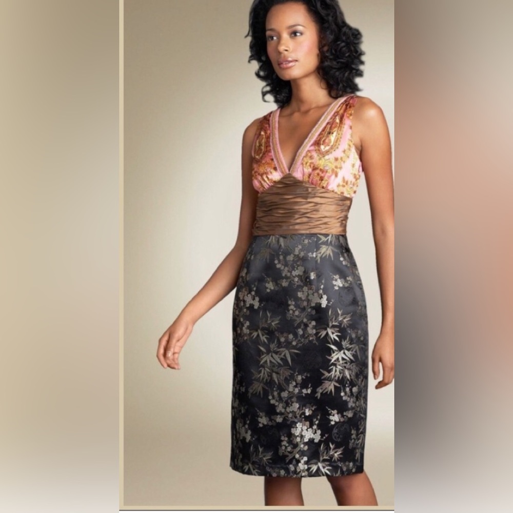 Anthropologie Phoebe Couture Brocade Asian Dress 6